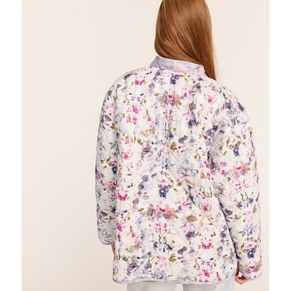 8. J.Crew Flora Obscura X J.Crew quilted reversible wrap jacket with PrimaLoft® - Picture 2 of 9